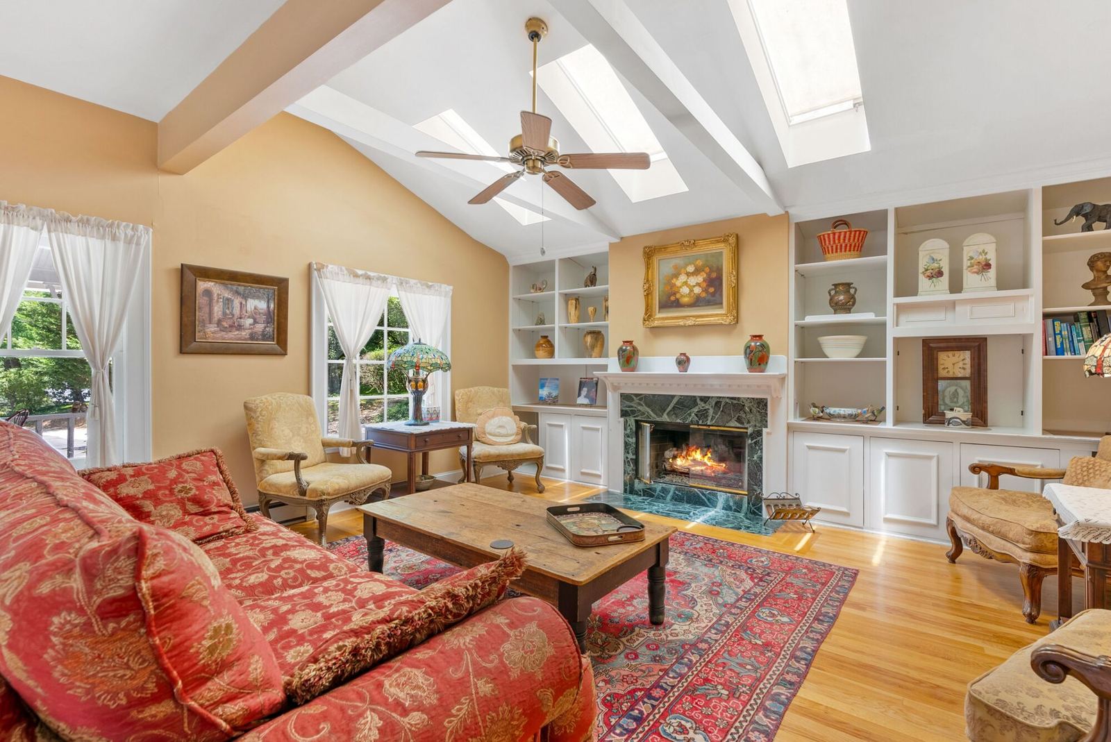 Carriage House Room 3 suite living space at Cedar Crest Inn